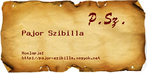 Pajor Szibilla névjegykártya